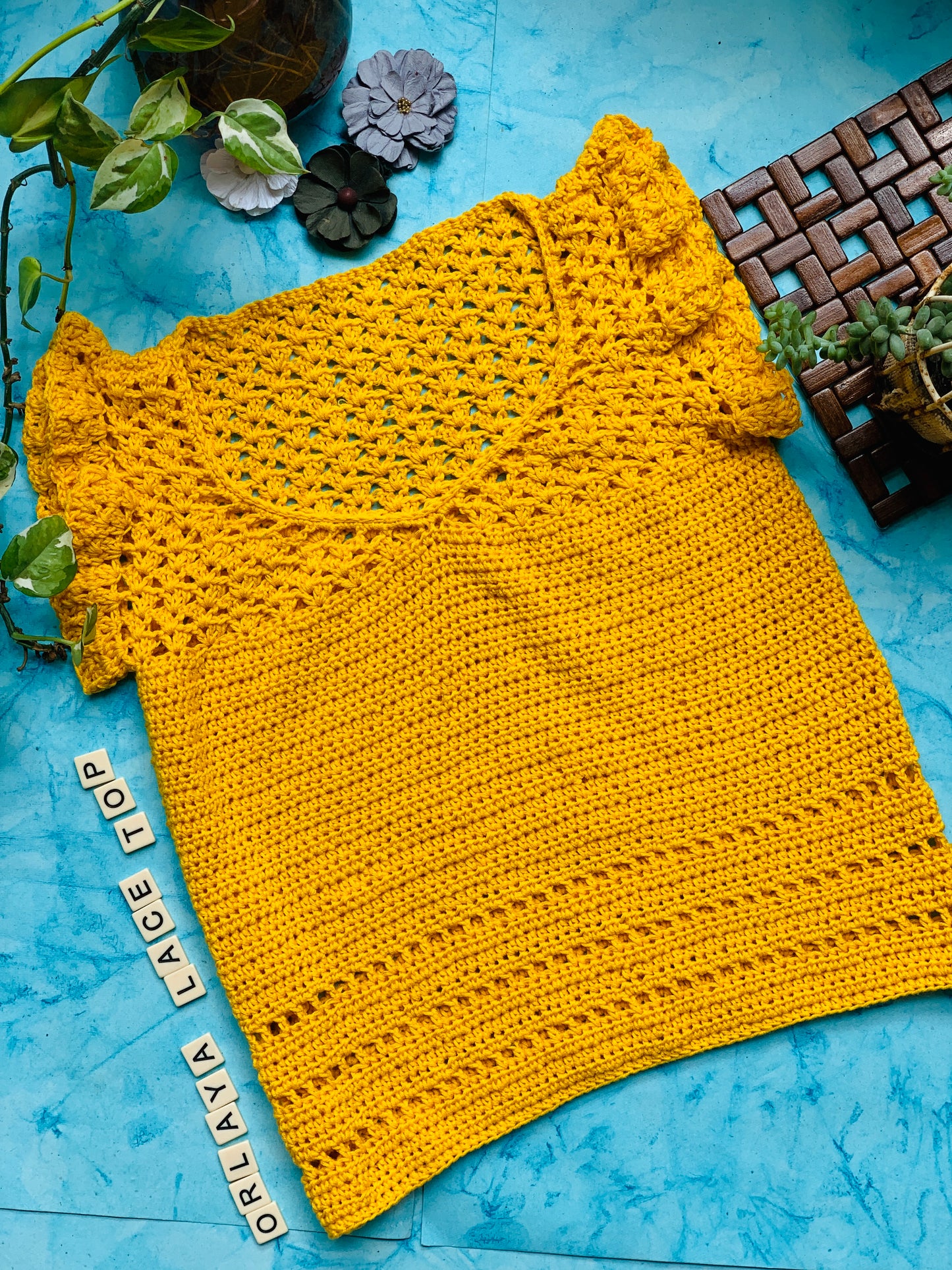 The Orlaya Lace Crochet Top