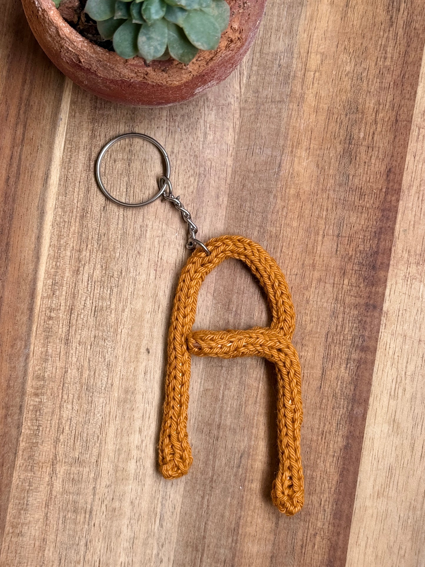 I-Cord Alphabet Keychain – Letter A