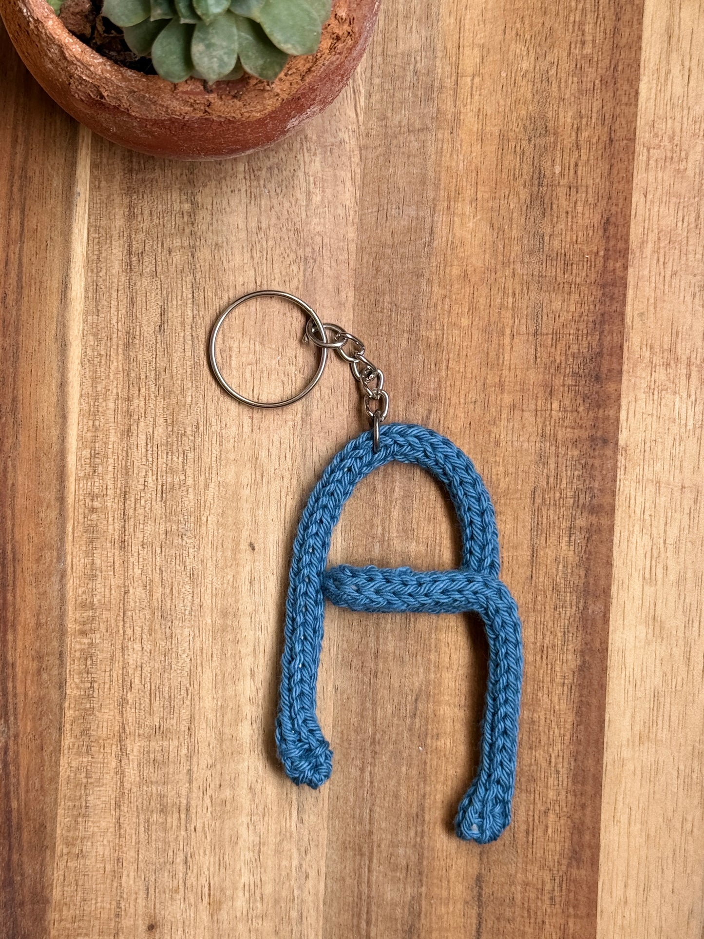 I-Cord Alphabet Keychain – Letter A