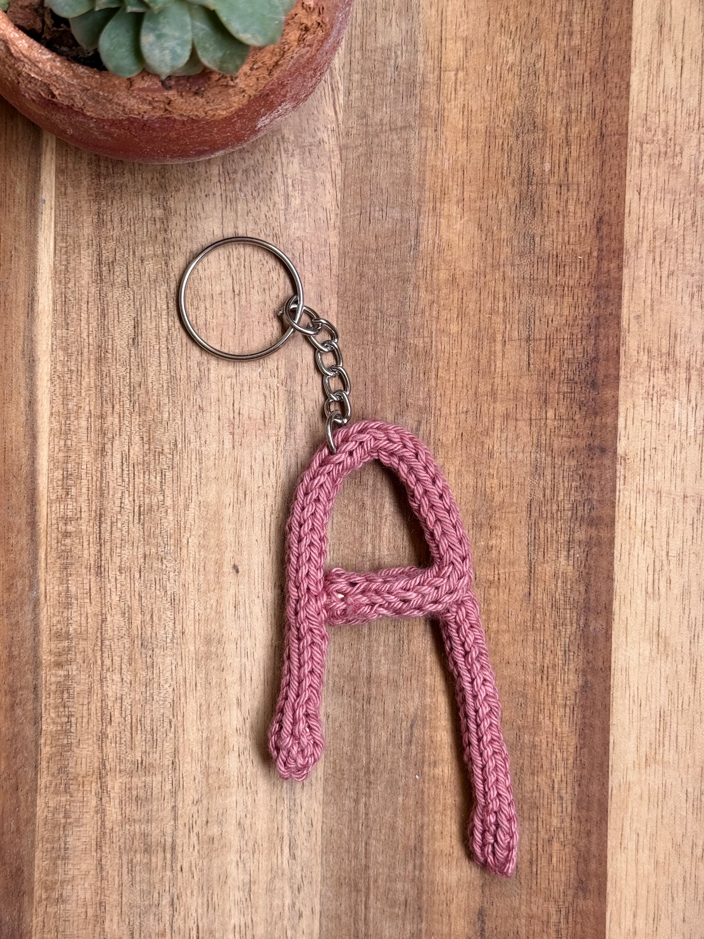 I-Cord Alphabet Keychain – Letter A