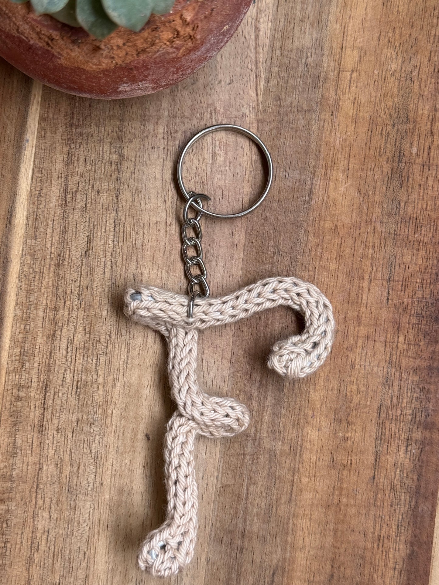 I-Cord Alphabet Keychain – Letter F
