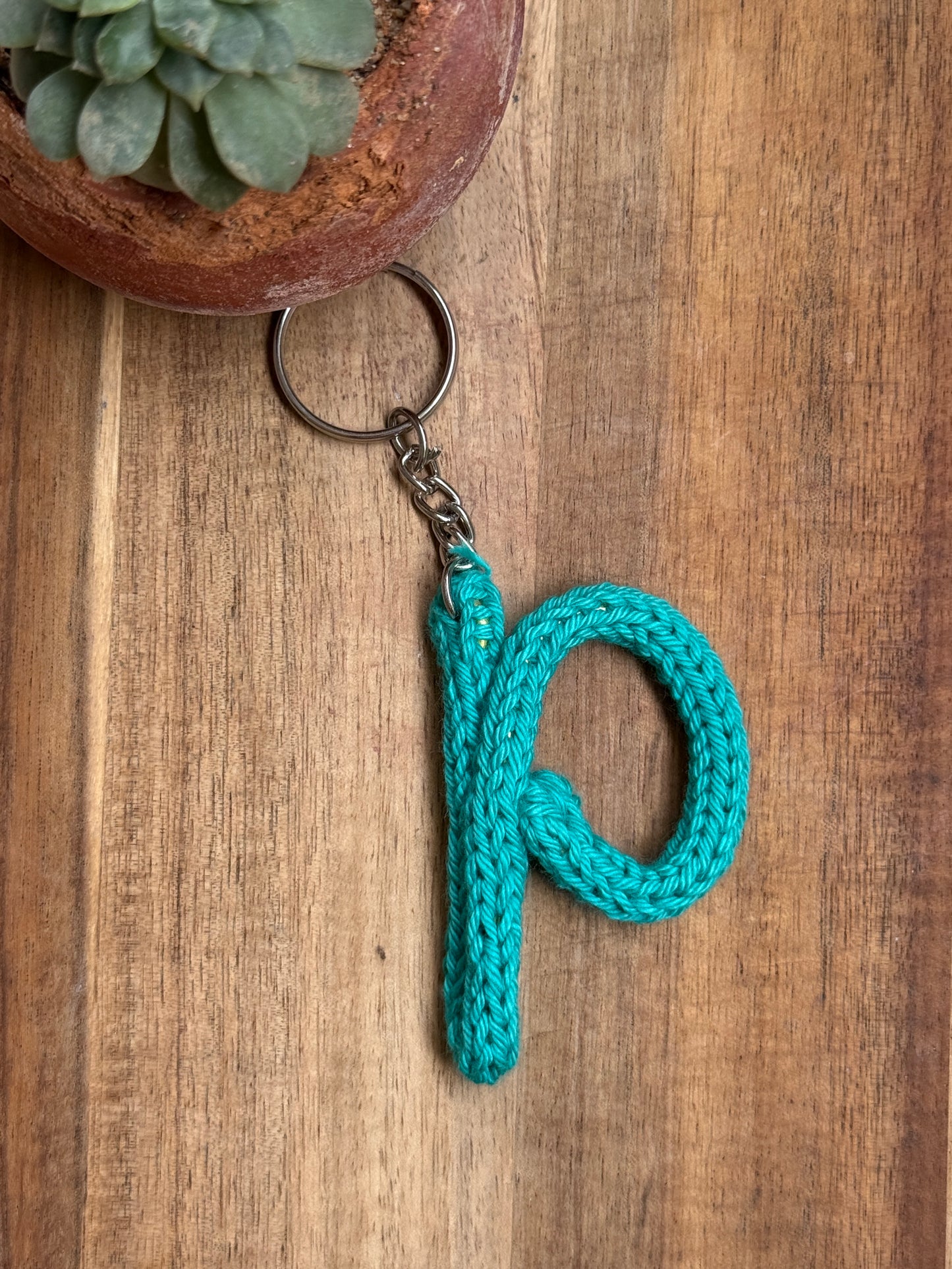 I-Cord Alphabet Keychain – Letter P