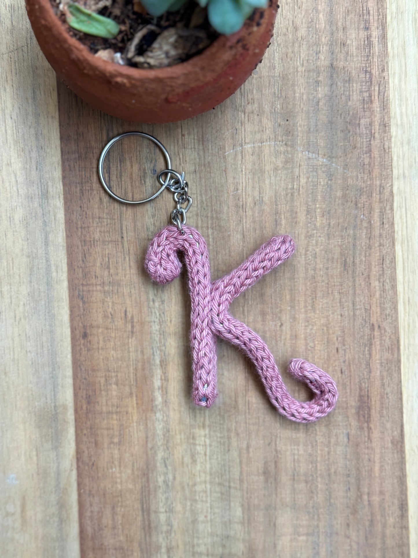 I-Cord Alphabet Keychain – Letter K