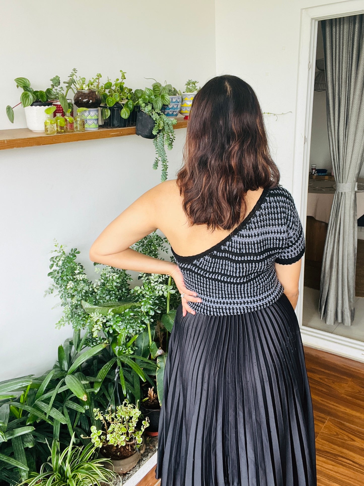 Southern Lights One-Shoulder Top