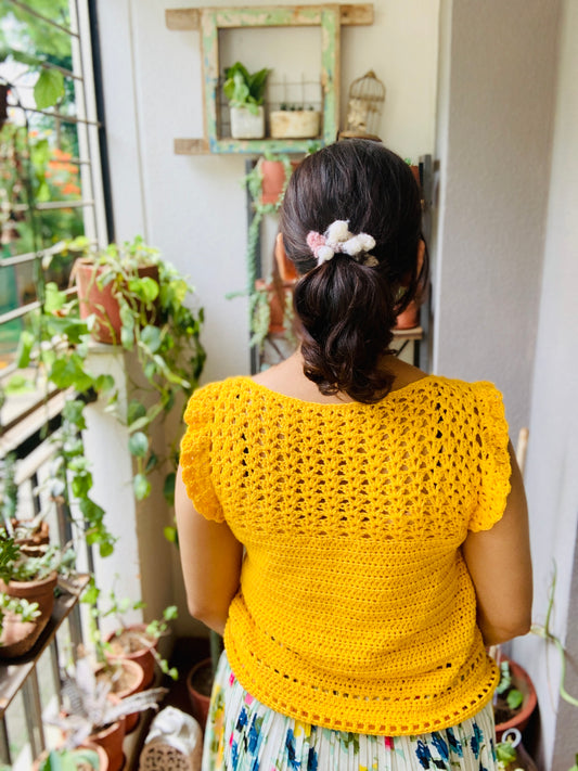The Orlaya Lace Crochet Top
